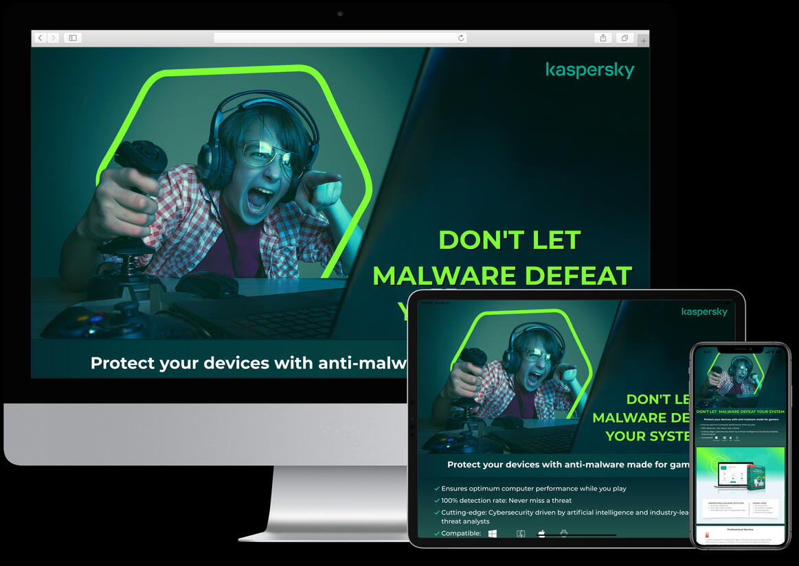 Identidade e Landign Page Kaspersky