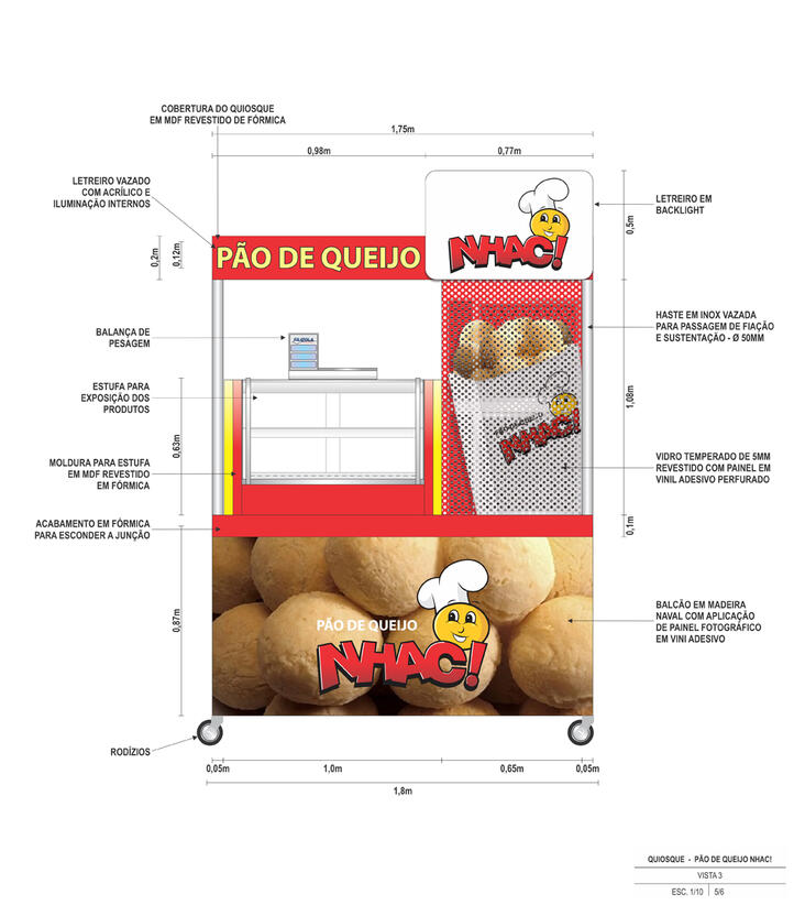 Projeto completo Quiosque de Pão de Queijo
